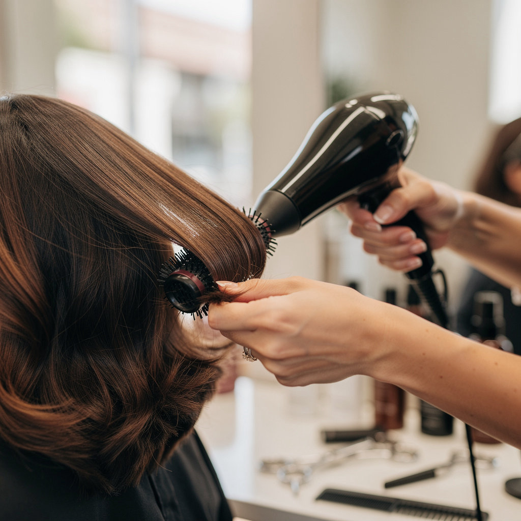 Justo's Beauty Salon stylist providing expert hair coloring services in Santa Barbara, CA